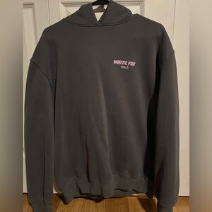 White Fox Vol.3 Dark Gray Hoodie with Pink Logo